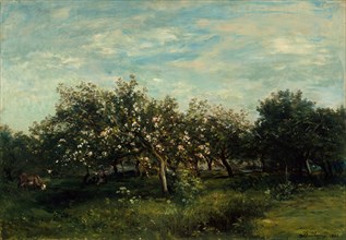 Apple Blossoms, 1873. Creator: Charles Francois Daubigny.