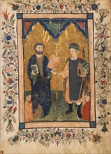 Saint Mark the Evangelist and Saint Sinibaldus Venerated by Members of a Lay..., ca. 1425-34. Creator: Cristoforo Cortese.