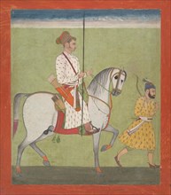 Jhujhar Singh on Horseback, ca. 1720-30. Creator: Dalchand.