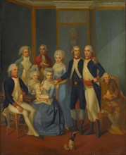 Portrait of a Military Family, ca. 1789-90. Creator: early 19th century painter.