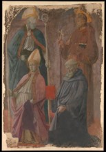 Saints Augustine and Francis, a Bishop Saint, and Saint Benedict. Creator: Filippo Lippi.
