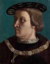 Portrait of a Man Wearing the Order of the Annunziata of Savoy. Creator: ? French Painter (first quarter 16th century).