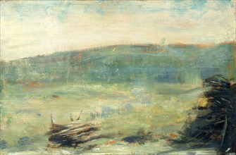 Landscape at Saint-Ouen, 1878 or 1879. Creator: Georges-Pierre Seurat.