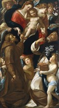 Madonna and Child with Saints Francis and Dominic and Angels. Creator: Giulio Cesare Procaccini.