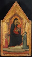 Madonna and Child Enthroned with Two Donors, 1315-30. Creator: Goodhart Master.