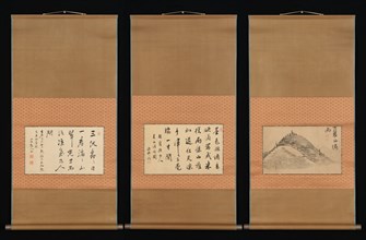 Mountain and Calligraphy, 18th-19th century. Creator: Ike no Taiga.