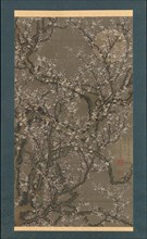 White Plum Blossoms and Moon, 1755. Creator: Ito Jakuchu.
