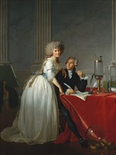 Antoine Laurent Lavoisier (1743-1794) and His Wife..., 1788. Creator: Jacques-Louis David.