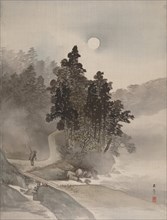 Traveling by Moonlight, 1800. Creator: Gyokusho Kawabata.