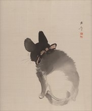 Cat Seen from Behind, 1868. Creator: Gyokusho Kawabata.