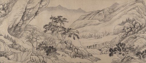 Traveling Amid Streams and Mountains, 1680. Creator: Liu Yu.