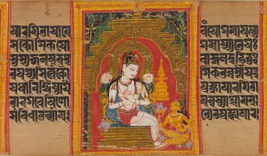 Bodhisattva Avalokiteshvara Expounding the Dharma to a Devotee..., early 12th century. Creator: Mahavihara Master.