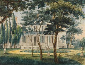 A Country Residence, Possibly General Moreau's Country House at Morrisville..., 1811-ca. 1813. Creator: Pavel Petrovic Svin'in.