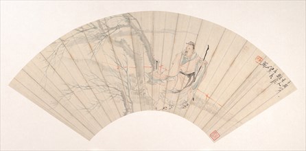 Scholar in the Wind, ca. 1880. Creator: Ren Xun.