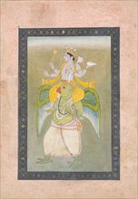 Vishnu on Garuda, ca. 1810-20. Creator: Sajnu.