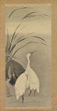 Two Egrets and Lotus, 1761-1828. Creator: Sakai Hoitsu.