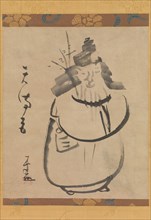 'Tenmangu', Sugawara no Michizane as Tenjin Traveling to China, early 19th century. Creator: Sengai Gibon.