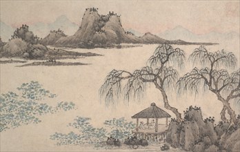 Landscape with Pavilion and Willows. Creator: Shen Zhou.