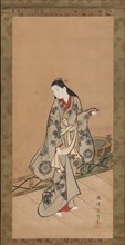 Woman on Veranda, ca. 1730. Creator: Takizawa Shigenobu.