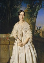 Comtesse de La Tour-Maubourg (Marie-Louise-Charlotte-Gabrielle Thomas de Pange..., 1841. Creator: Theodore Chasseriau.