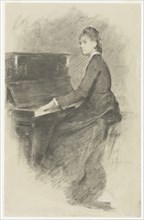 At the Piano, ca. 1887. Creator: Theodore Robinson.