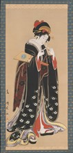 Woman with Battledore and Shuttlecock, 1815-20. Creator: Torii Kiyotomo.
