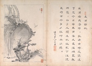 Eight Landscape Scenes and Calligraphy , 19th century. Creator: Unknown.