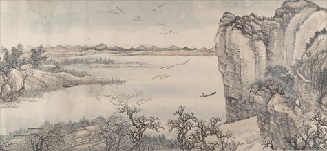 Landscape in the Style of Juran and Yan Wengui, Dated 1713. Creator: Wang Hui.