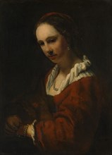 Young Woman with a Pearl Necklace. Creator: Unknown.