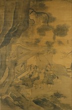 Studying a Painting, 16th century. Creator: Zhang Lu.