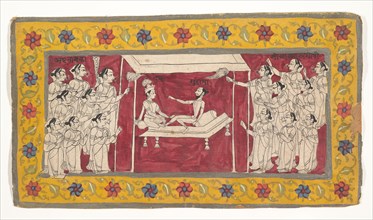 Krishna with an Ascetic, ca.1850. Creator: Unknown.