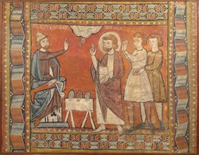Fresco with Miracle of the Jewels, late 13th-early 14th century. Creator: Unknown.