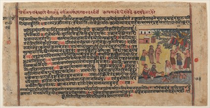 Krishna Steals the Gopis? Clothing: Page from a Dispersed Bhagavata Purana Manuscript, ca. 1620-30. Creator: Unknown.
