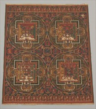 Four Mandalas of the Guhyasamaja Cycle, 16th century. Creator: Unknown.