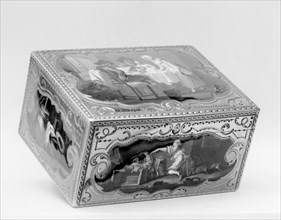 Snuffbox with peasant scenes, 1760-61. Creator: Unknown.