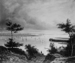 View of New York from Weehawken, ca. 1840. Creator: Unknown.