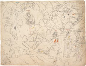 Page from a Dispersed Ramayana (Story of Rama), first quarter of the 19th century. Creator: Unknown.