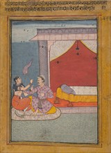 Bairadi Ragini: Folio from a ragamala series (Garland of Musical Modes) , ca. 1605-6. Creator: Unknown.