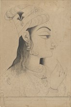Woman with a Turban Dressed as Radha, late 19th century. Creator: Unknown.