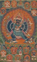 Vajrabhairava with His Consort Vajravetali , 18th century. Creator: Unknown.