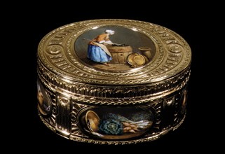 Snuffbox with kitchen scenes, 18th century (?). Creator: Unknown.