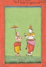 Vamana being blessed by King Bali, ca. 1780s. Creator: Unknown.