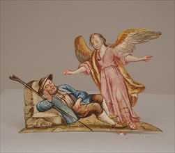 Angel Appearing to Sleeping Shepherd, 18th century. Creator: Unknown.