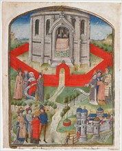 The Temple in Jerusalem, from the "Postilla Litteralis (Literal Commentary)..., 1450-75. Creator: Unknown.