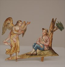 Angel Appearing to Seated Shepherd, 18th century. Creator: Unknown.