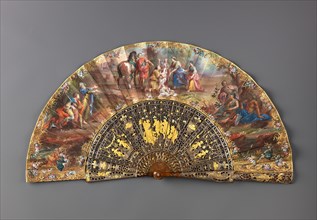 Folding fan with The Finding of Romulus and Remus, mid-18th century. Creator: Unknown.