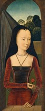 Young Woman with a Pink, ca. 1485-90. Creator: Hans Memling.