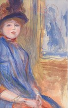 Young Girl in a Blue Dress, ca. 1890. Creator: Pierre-Auguste Renoir.