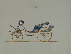 Design for Cabriolet or Victoria, no. 3785, 1882. Creator: Brewster & Co.