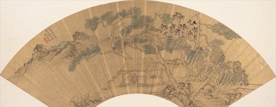 Landscape with figure, 1635. Creator: Chen Jichun.